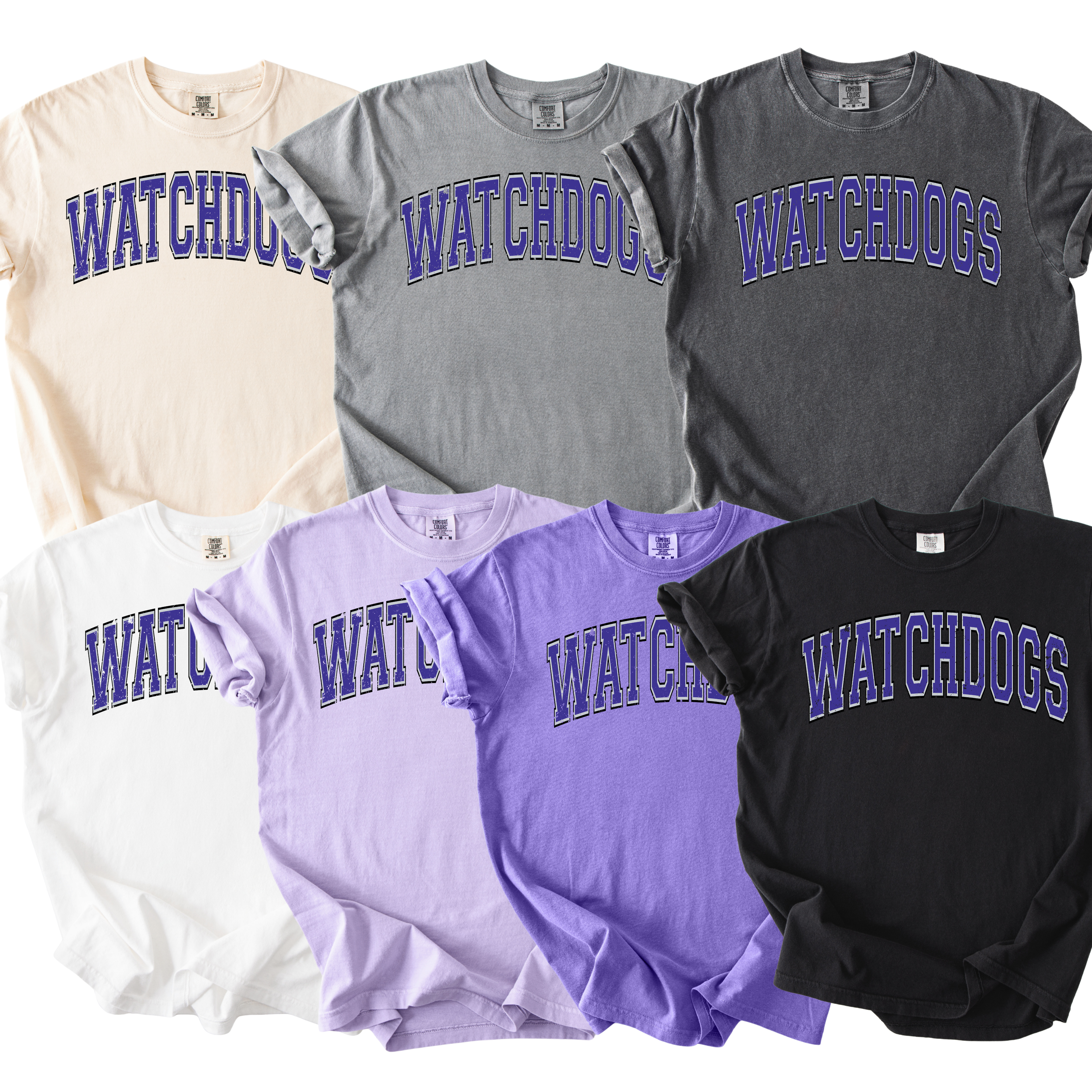 Watchdogs Varsity Comfort Colors Tee