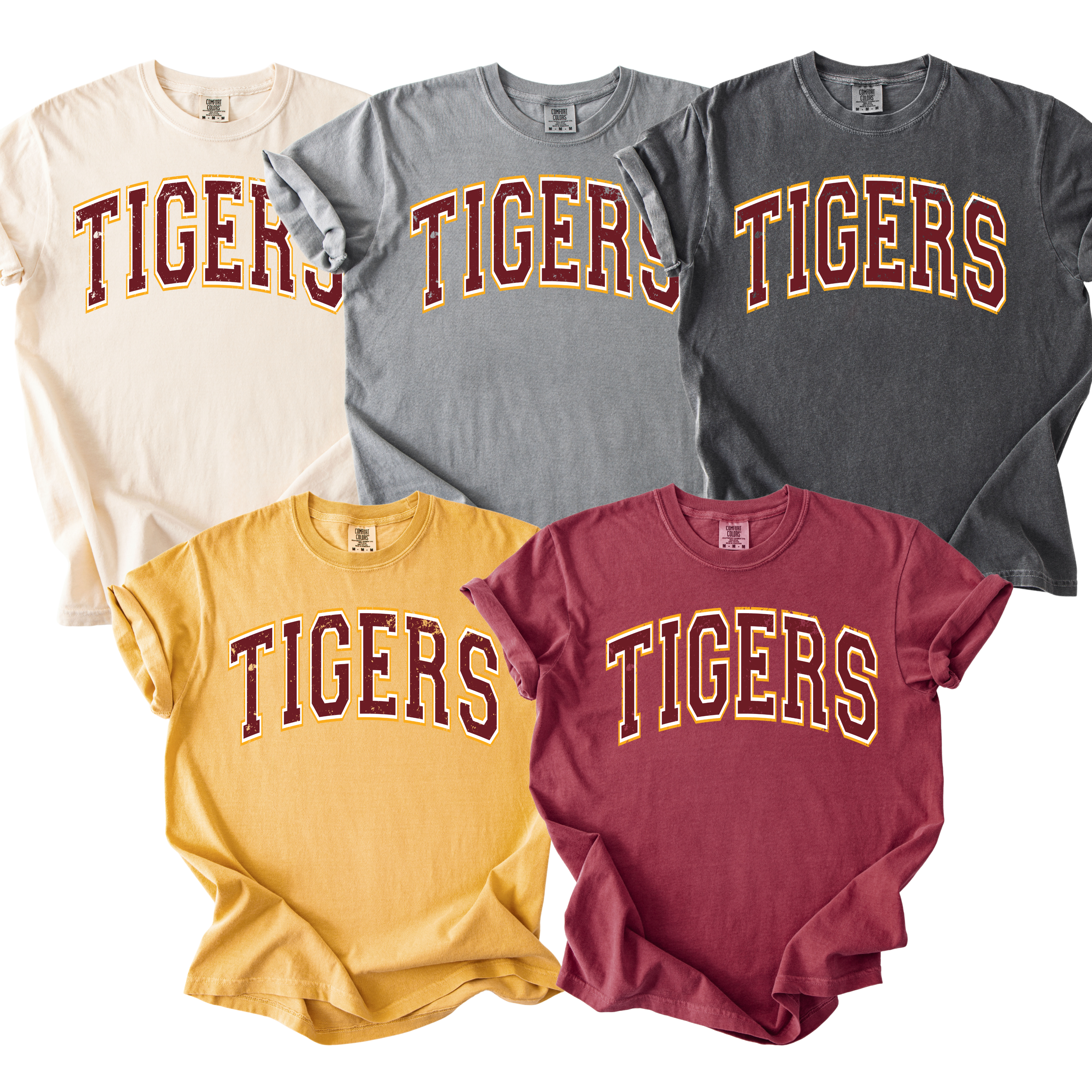 Tigers Varsity Comfort Colors Tee