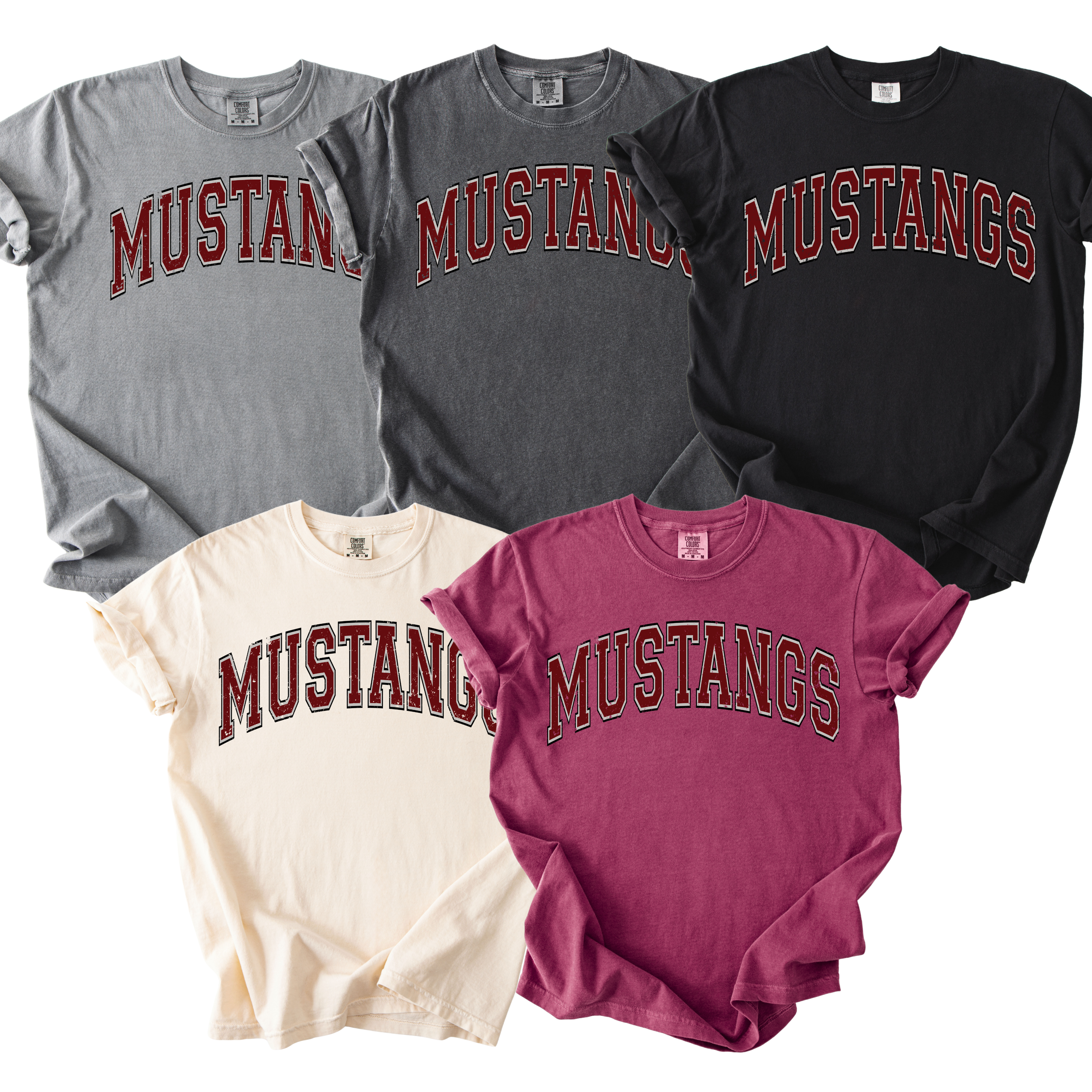 Mustangs Varsity Comfort Colors Tee
