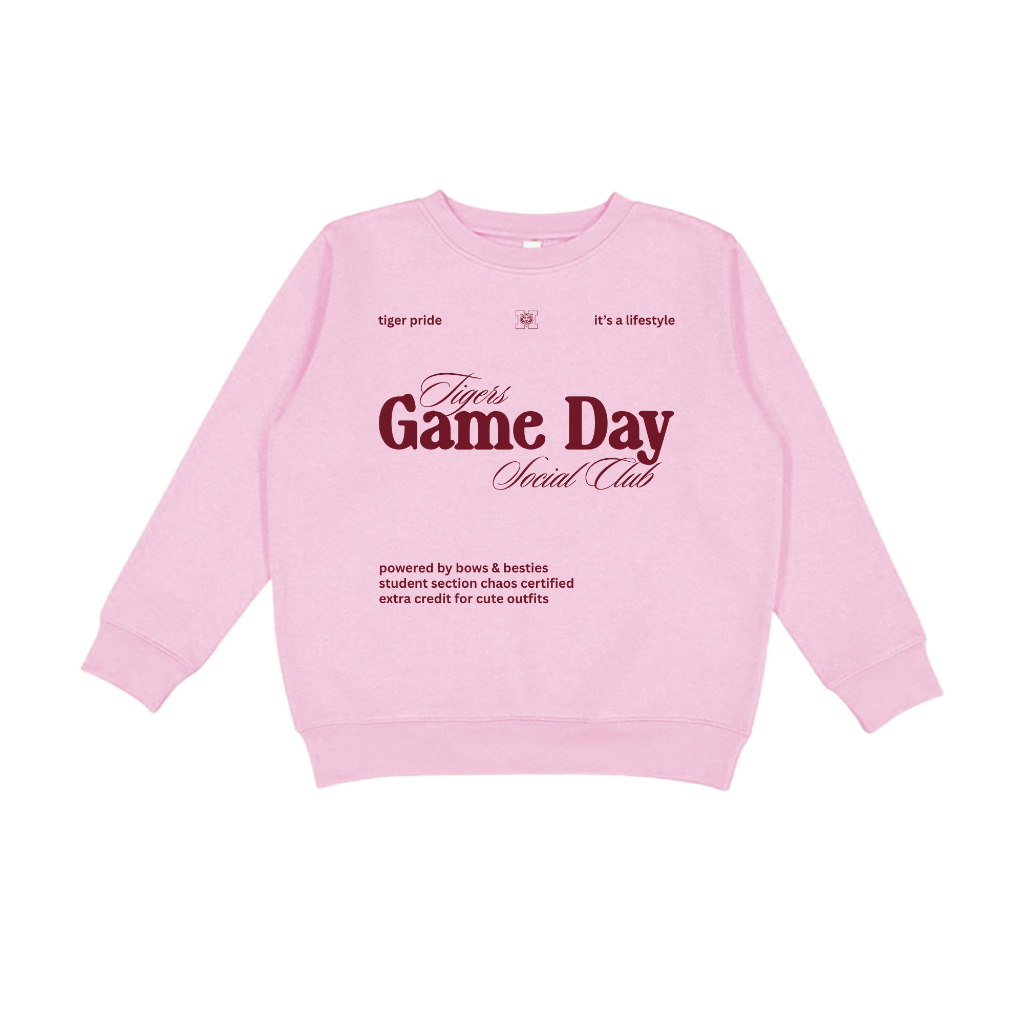 Tigers Game Day Social Club Youth Sweatshirt