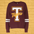 Tigers Throwback Varsity Stripe Crewneck