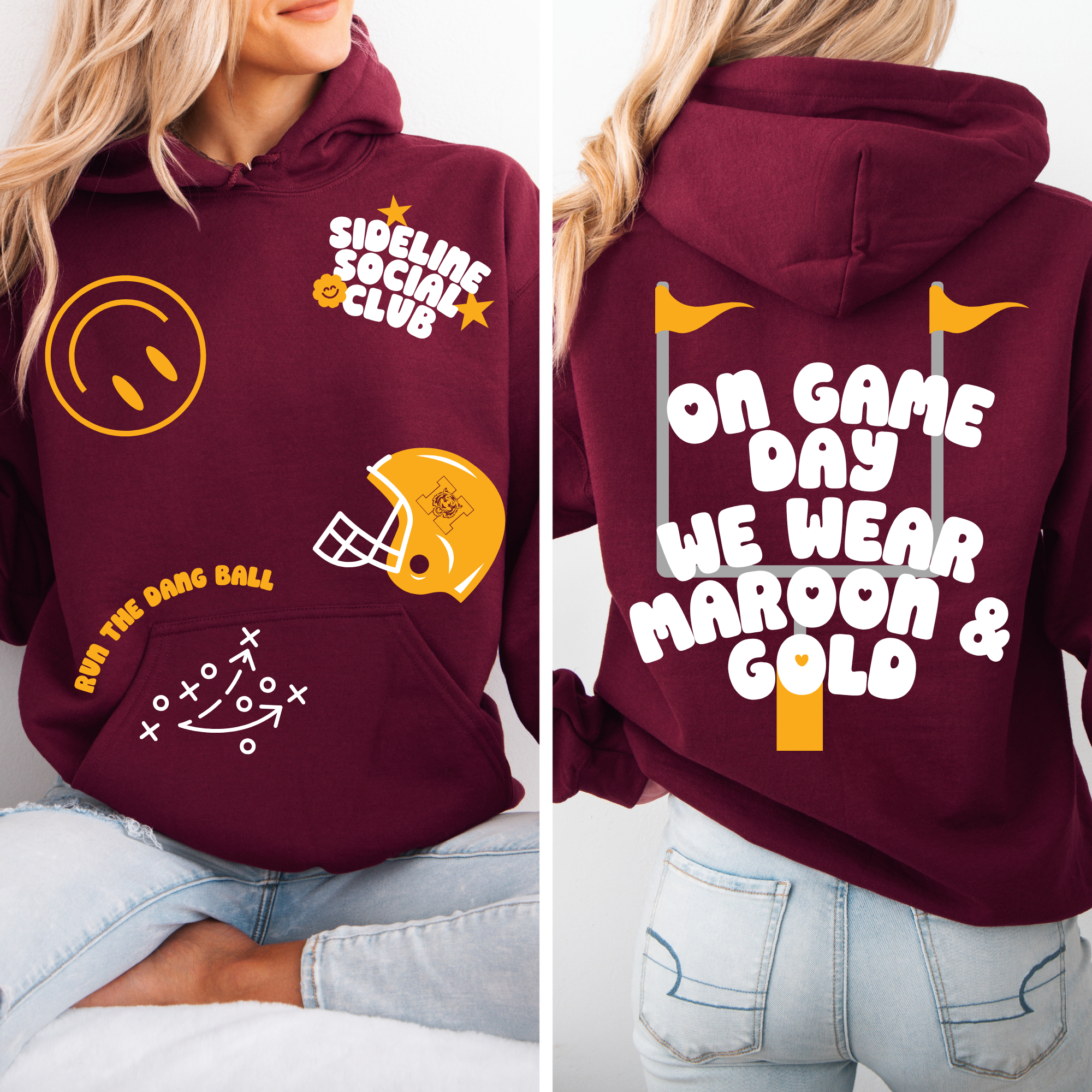 Sideline Social Sticker Hoodie | Tigers