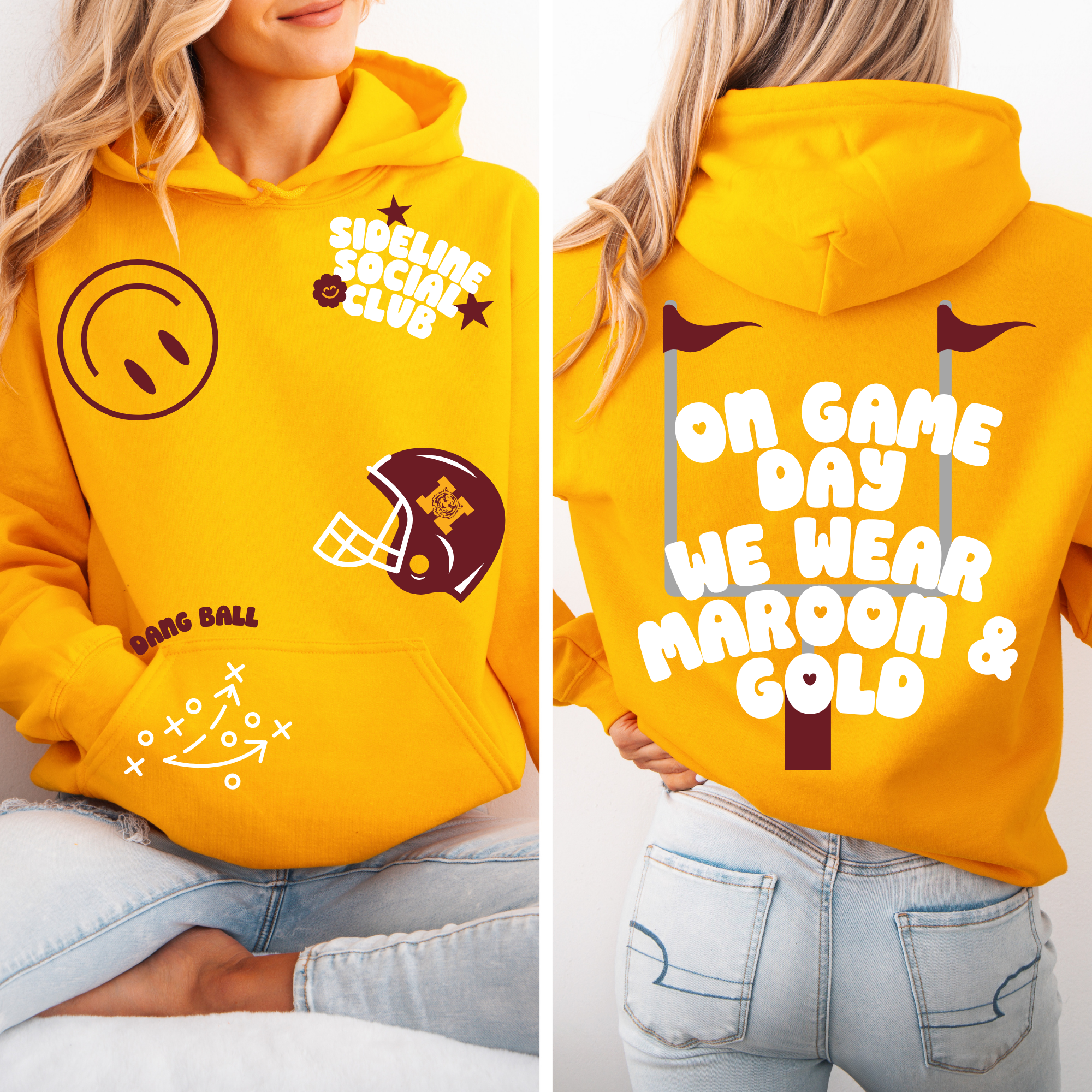 Sideline Social Sticker Hoodie | Tigers