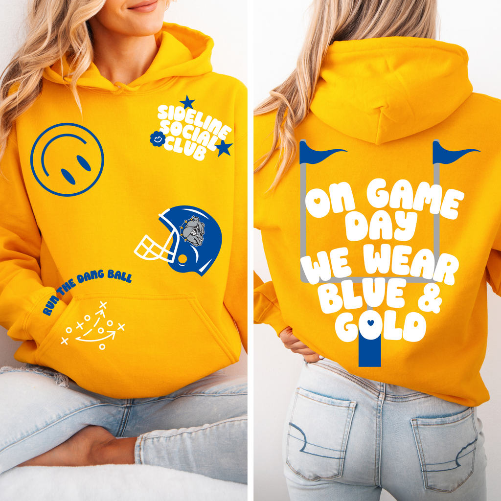 Sideline Social Sticker Hoodie | Bulldogs