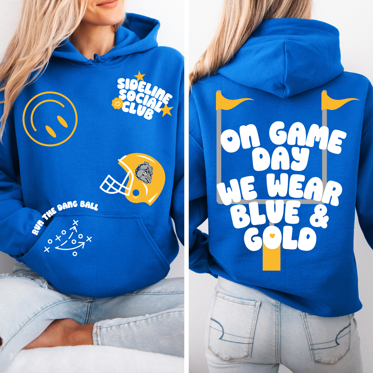 Sideline Social Sticker Hoodie | Bulldogs