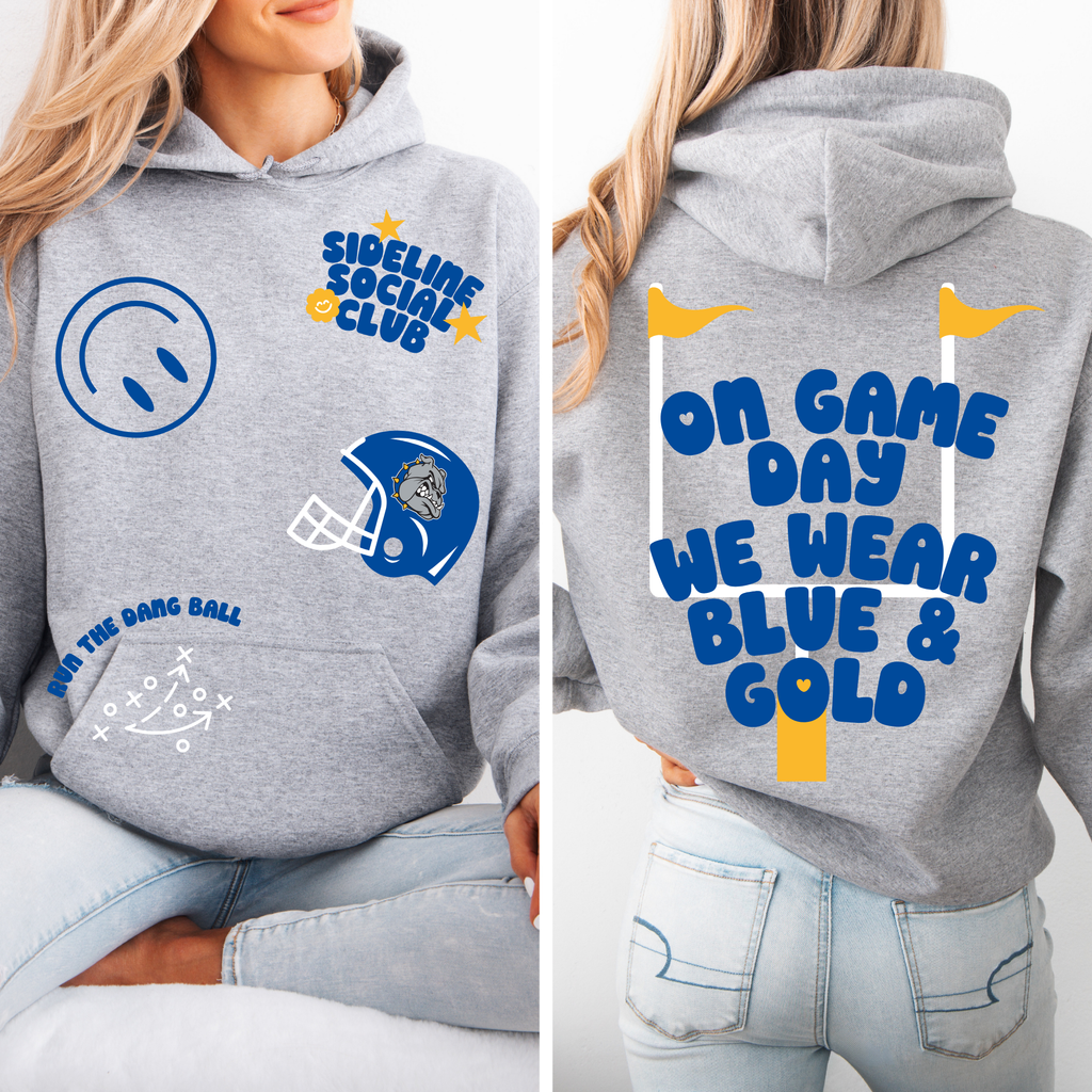 Sideline Social Sticker Hoodie | Bulldogs