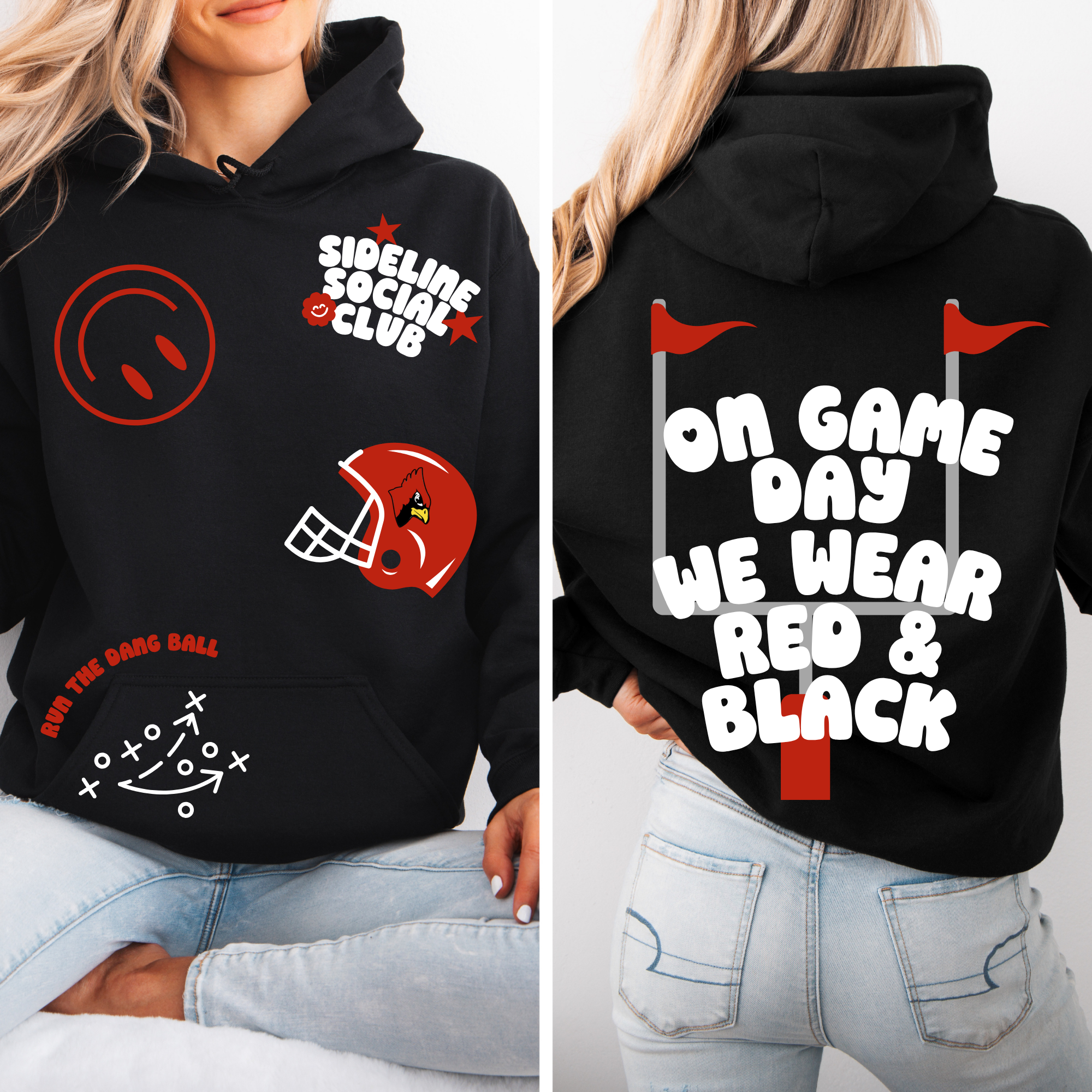 Sideline Social Sticker Hoodie | Cardinals