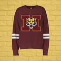 Tigers Logo Varsity Stripe Crewneck