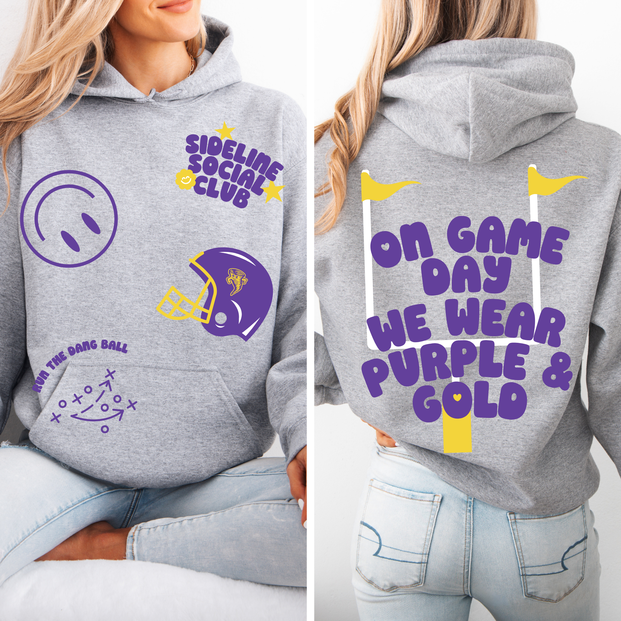 Sideline Social Sticker Hoodie | Tornadoes