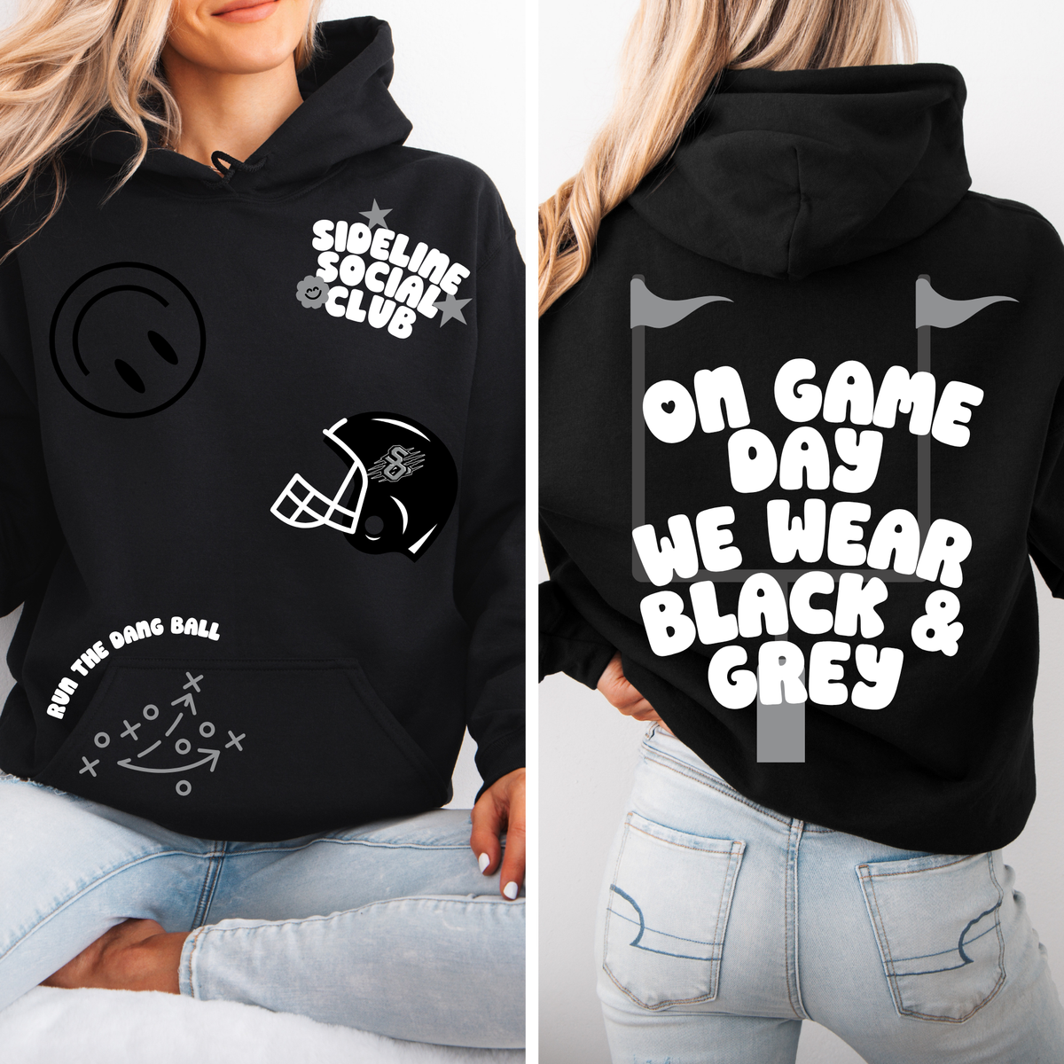 Sideline Social Sticker Hoodie | Wolverines